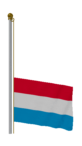 Luxembourg Raise & Lower animated flag GIF