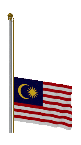 Malaysia Raise & Lower animated flag GIF