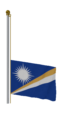 Marshall Islands Raise & Lower animated flag GIF
