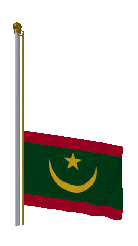 Mauritania Raise & Lower animated flag GIF