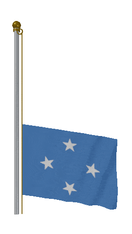 Micronesia Raise & Lower animated flag GIF