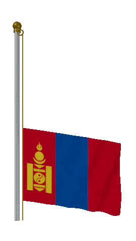 Mongolia Raise & Lower animated flag GIF