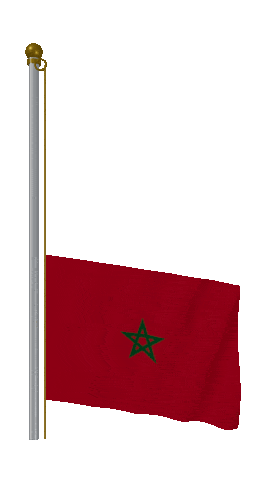 Morocco Raise & Lower animated flag GIF