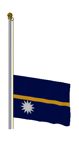 Nauru Raise & Lower animated flag GIF