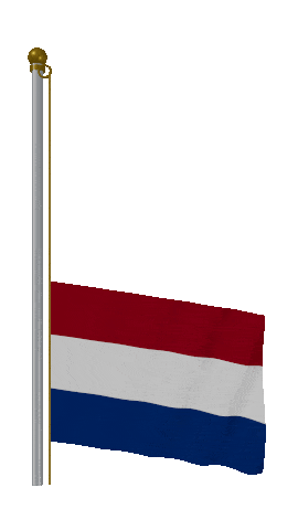 Netherlands Raise & Lower animated flag GIF