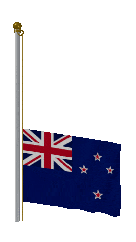 New Zealand Raise & Lower animated flag GIF