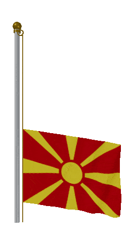 North Macedonia Raise & Lower animated flag GIF