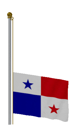 Panama Raise & Lower animated flag GIF