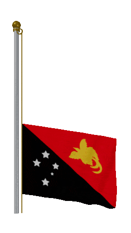 Papua New Guinea Raise & Lower animated flag GIF