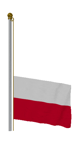 Poland Raise & Lower animated flag GIF