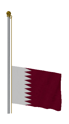Qatar Raise & Lower animated flag GIF