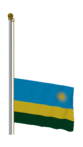 Rwanda Raise & Lower animated flag GIF