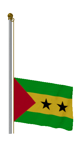 São Tomé and Príncipe Raise & Lower animated flag GIF