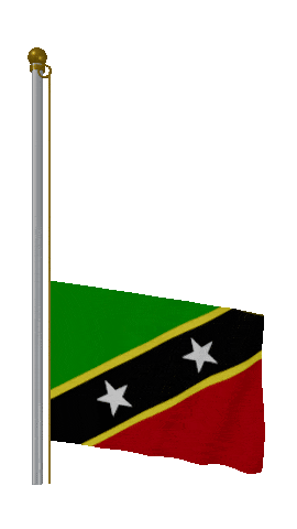 Saint Kitts And Nevis Raise & Lower animated flag GIF