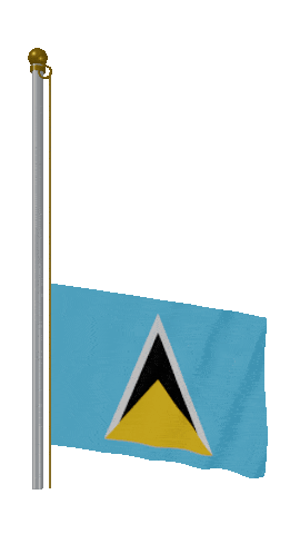 Saint Lucia Raise & Lower animated flag GIF