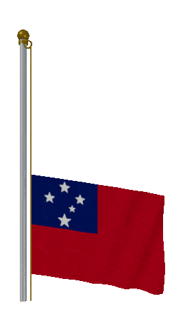 Samoa Raise & Lower animated flag GIF