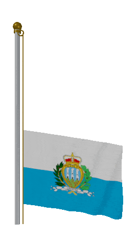 San Marino Raise & Lower animated flag GIF