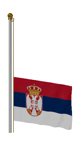 Serbia Raise & Lower animated flag GIF