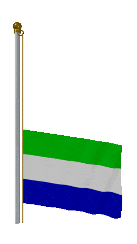 Sierra Leone Raise & Lower animated flag GIF