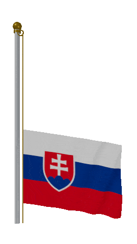 Slovakia Raise & Lower animated flag GIF