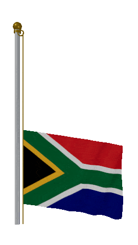 South Africa Raise & Lower animated flag GIF