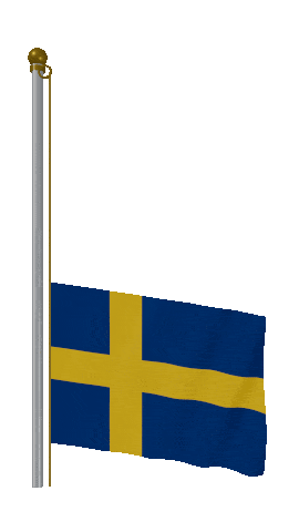 Sweden Raise & Lower animated flag GIF