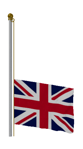 United Kingdom Raise & Lower animated flag GIF