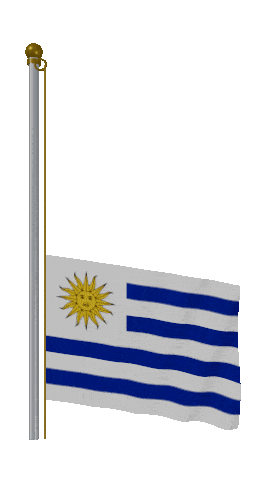 Uruguay Raise & Lower animated flag GIF