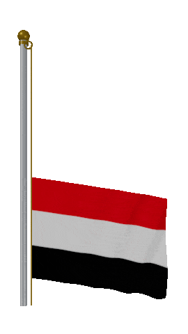 Yemen Raise & Lower animated flag GIF