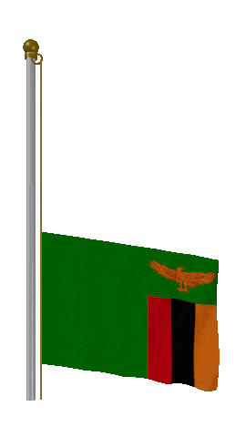 Zambia Raise & Lower animated flag GIF