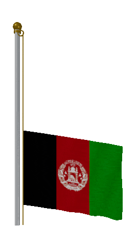 Afghanistan Raise Pole animated flag GIF