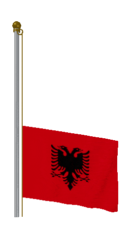 Albania Raise Pole animated flag GIF