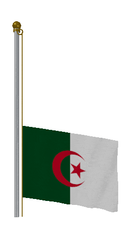 Algeria Raise Pole animated flag GIF