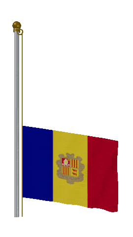 Andorra Raise Pole animated flag GIF