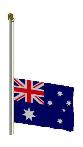 Australia Raise Pole animated flag GIF