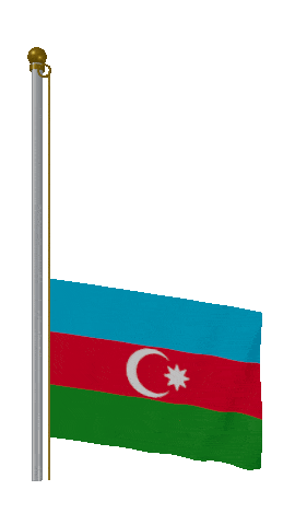 Azerbaijan Raise Pole animated flag GIF