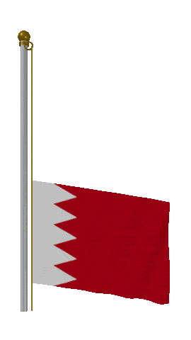 Bahrain Raise Pole animated flag GIF