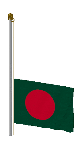 Bangladesh Raise Pole animated flag GIF