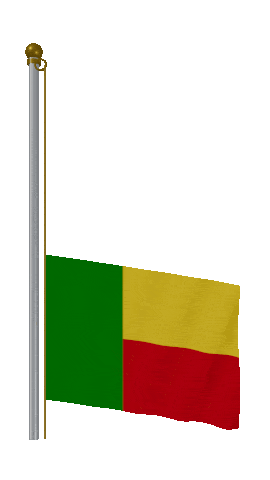 Benin Raise Pole animated flag GIF