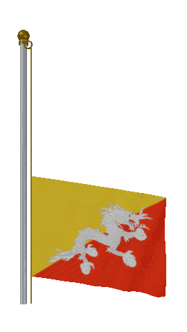 Bhutan Raise Pole animated flag GIF