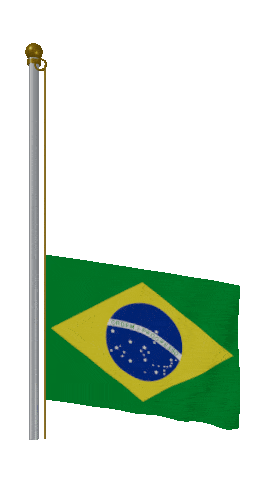 Brazil Raise Pole animated flag GIF