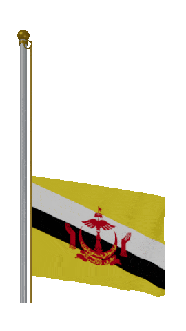 Brunei Raise Pole animated flag GIF