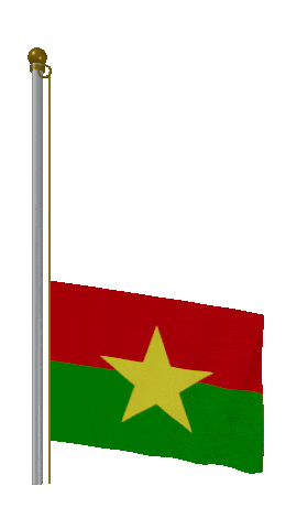 Burkina Faso Raise Pole animated flag GIF