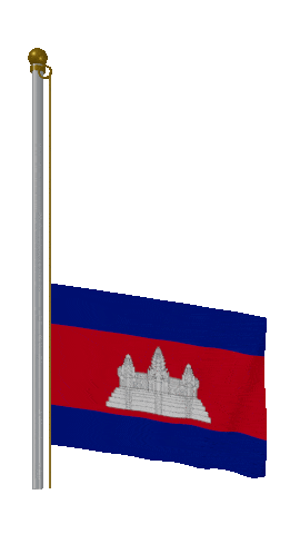 Cambodia Raise Pole animated flag GIF