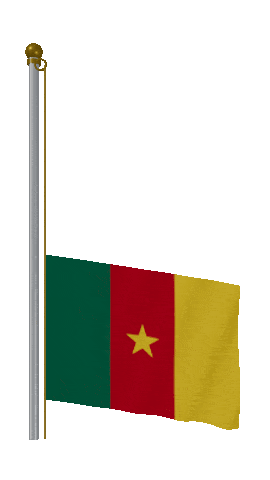 Cameroon Raise Pole animated flag GIF