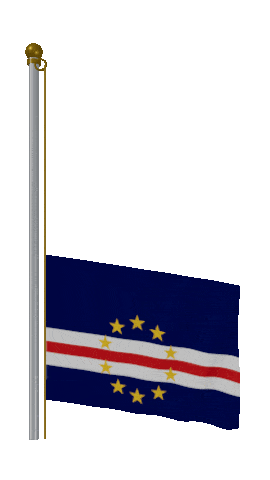 Cape Verde Raise Pole animated flag GIF