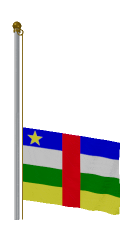 Central African Republic Raise Pole animated flag GIF