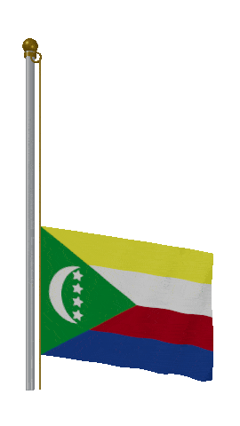 Comoros Raise Pole animated flag GIF