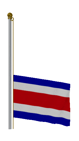 Costa Rica Raise Pole animated flag GIF