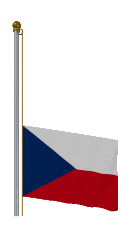 Czechia Raise Pole animated flag GIF
